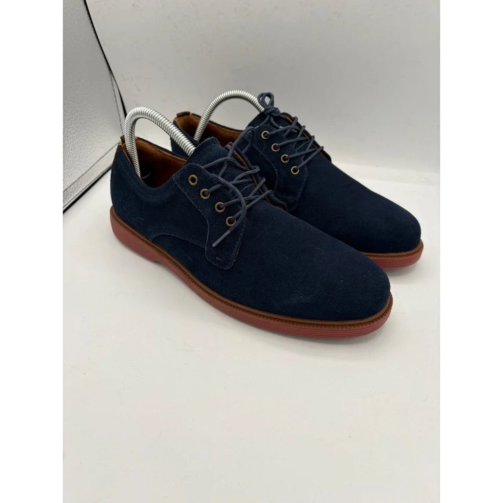 Florsheim Kid's Supacush Oxford Plain Toe Navy Suede Shoes 6.5
